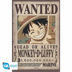 ONE PIECE Poster: Luffy Gesucht 91.5x61