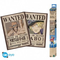 ONE PIECE Chibi Poster-Set: Sabo & Ace