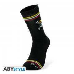 ONE PIECE Socken: Schwarz, Totenkopf-Design