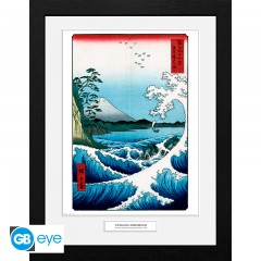 HIROSHIGE - Framed print The Sea At Satta