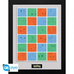 POKEMON - Framed print First Partner Grid