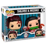 Funko POP pack 2 figures Demon Slayer Kimetsu no Yaiba Tanjiro & Nezuko Exclusive