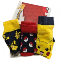 Nintendo Pokemon assorted pack 3 socks adult