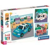 Clementoni Rescue Vehicles puzzle 3x48pcs