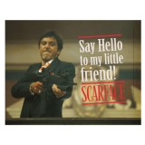 SDTOYS Scarface Say Hello glass poster