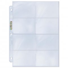 Ultra Pro - 8-Pocket Platinum Page - 3-1/2" X 2-3/4" \(100 Pages\)